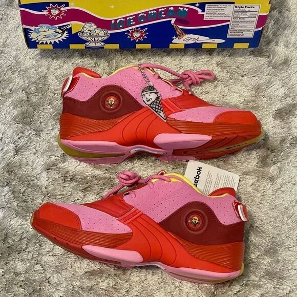 RARE Reebok x BBC Pharrell Ice Cream Answer 5 Mu Cherry Sneakers NWT Mens 7 - Picture 4 of 16